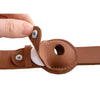 Hunter Leather Dog Collar with Apple Airtag Holder, Cognac