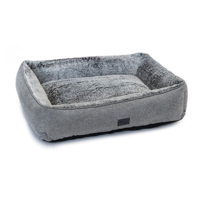 Dog Lounger Bed, Artic Faux Fur