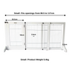 Freestanding Wooden Dog Barrier with Gate, White