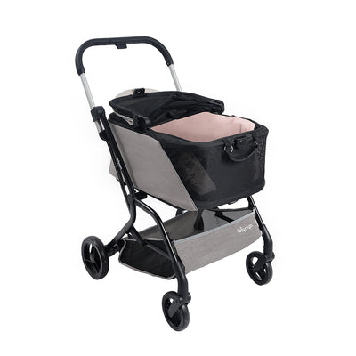 Ibiyaya InstaCollapse Detachable Dog Stroller, Taupe