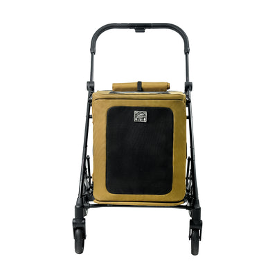 Ibiyaya BigBuddy Pet Stroller and Crate Combo, Camel