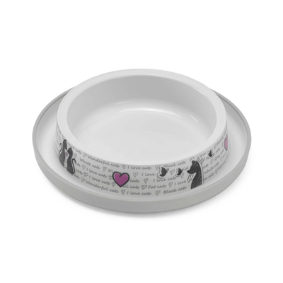 🎁 Moderna Cats In Love Ant Proof Cat Bowl (100% off)