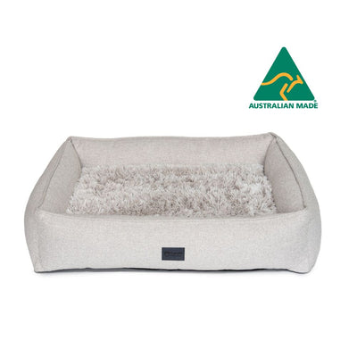 Orthopedic Dog Lounger Bed, Aspen Faux Fur