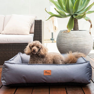 Ripstop Dog Lounger Bed, Steel Grey