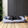 Ripstop Dog Lounger Bed, Steel Grey