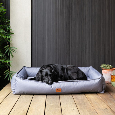 Ripstop Dog Lounger Bed, Steel Grey