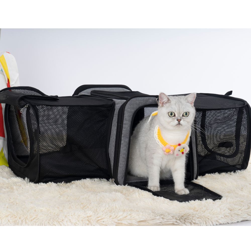 Two Sided Expandable Soft Pet Carrier Large Modern Pets