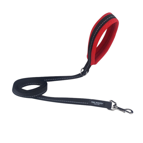 Tre Ponti Mesh Dog Lead, Red - Modern Pets