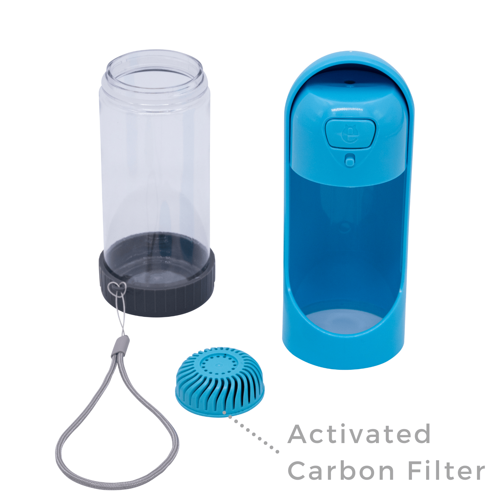 Elspet Collapsible Pet Water Bottle Portable Travel Bowl Blue Modern Pets