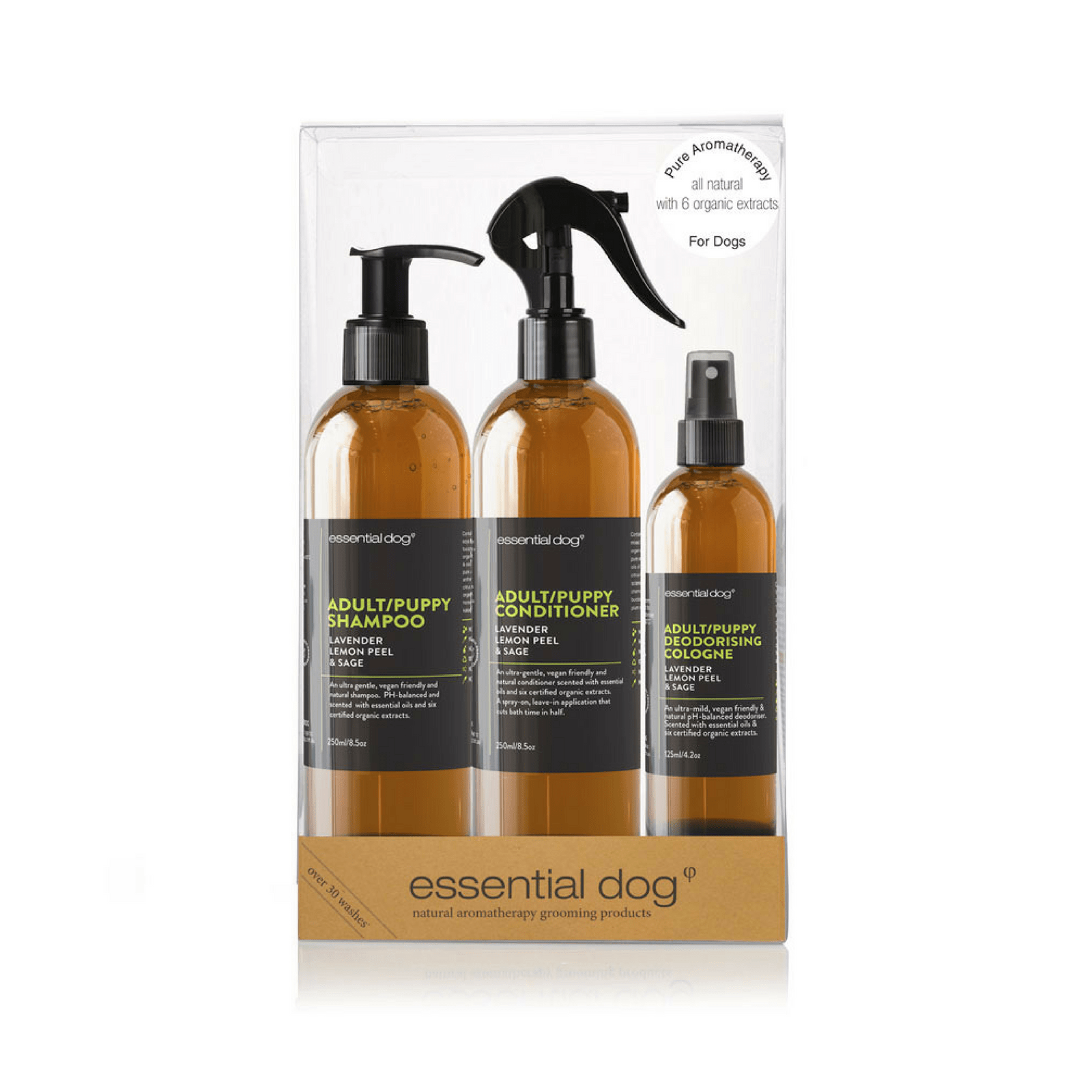 Natural Dog Grooming Gift Pack Lavender Lemon Sage