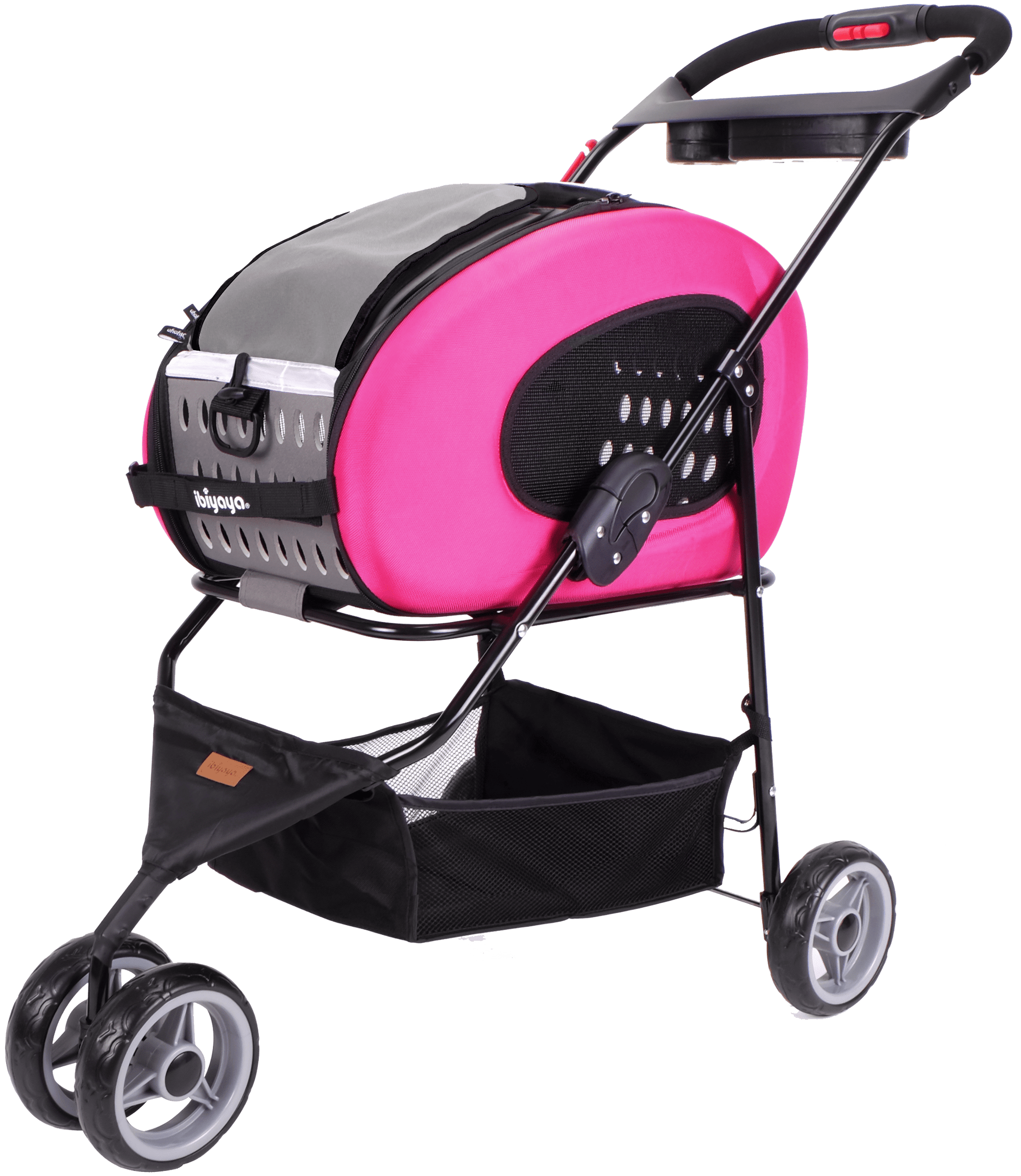 Bright store pink pram