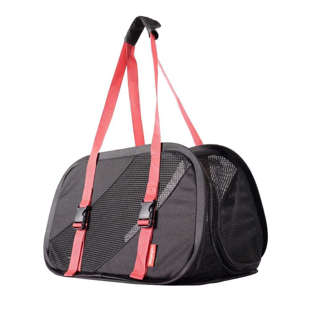 Ibiyaya Flying Pal Foldable Pet Travel Carrier Bag Black Red Modern Pets