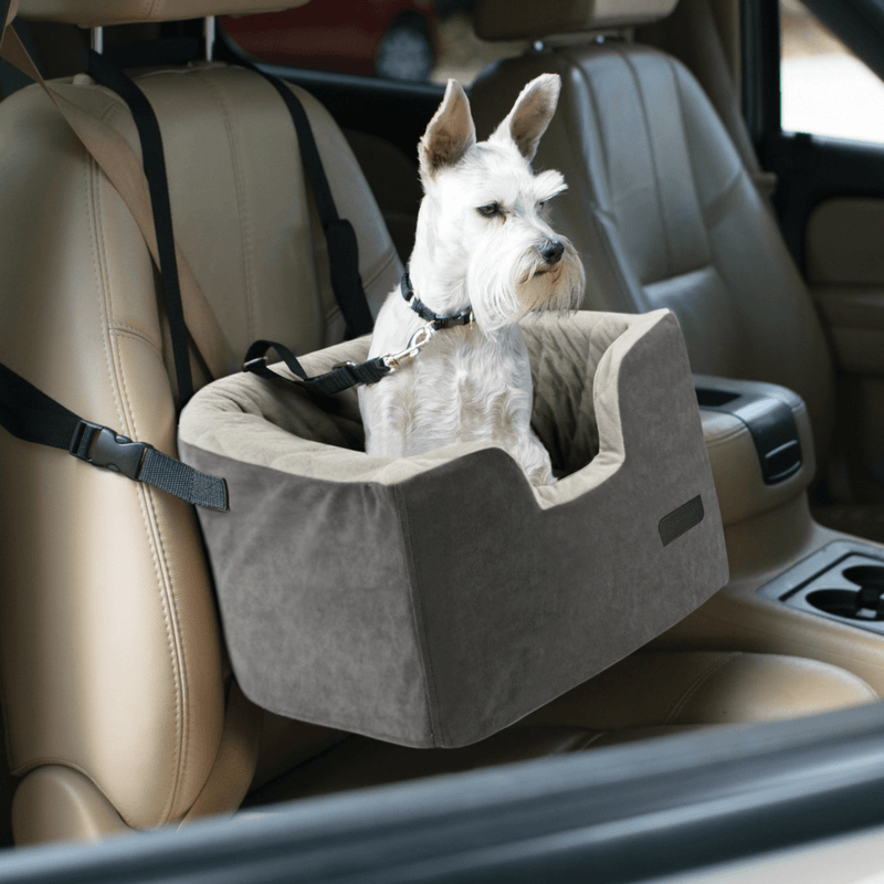 Quilted Dog Booster Seat, Height Adjustable Car Seat | Modern Pets