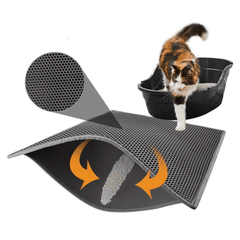 Double layer cat litter best sale mat reviews